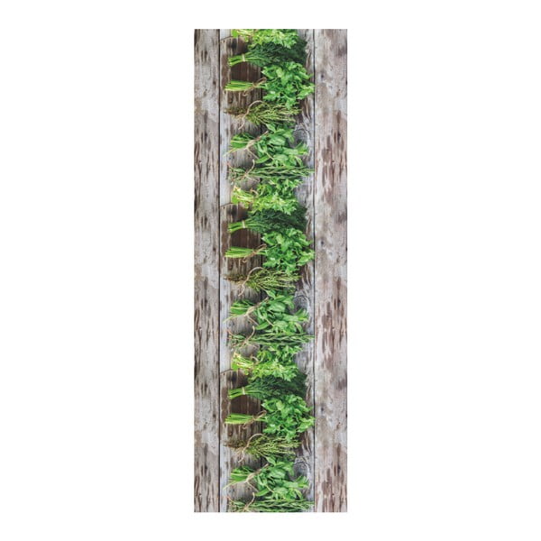 Brązowo-zielony chodnik Floorita Aromaticai, 58x80 cm