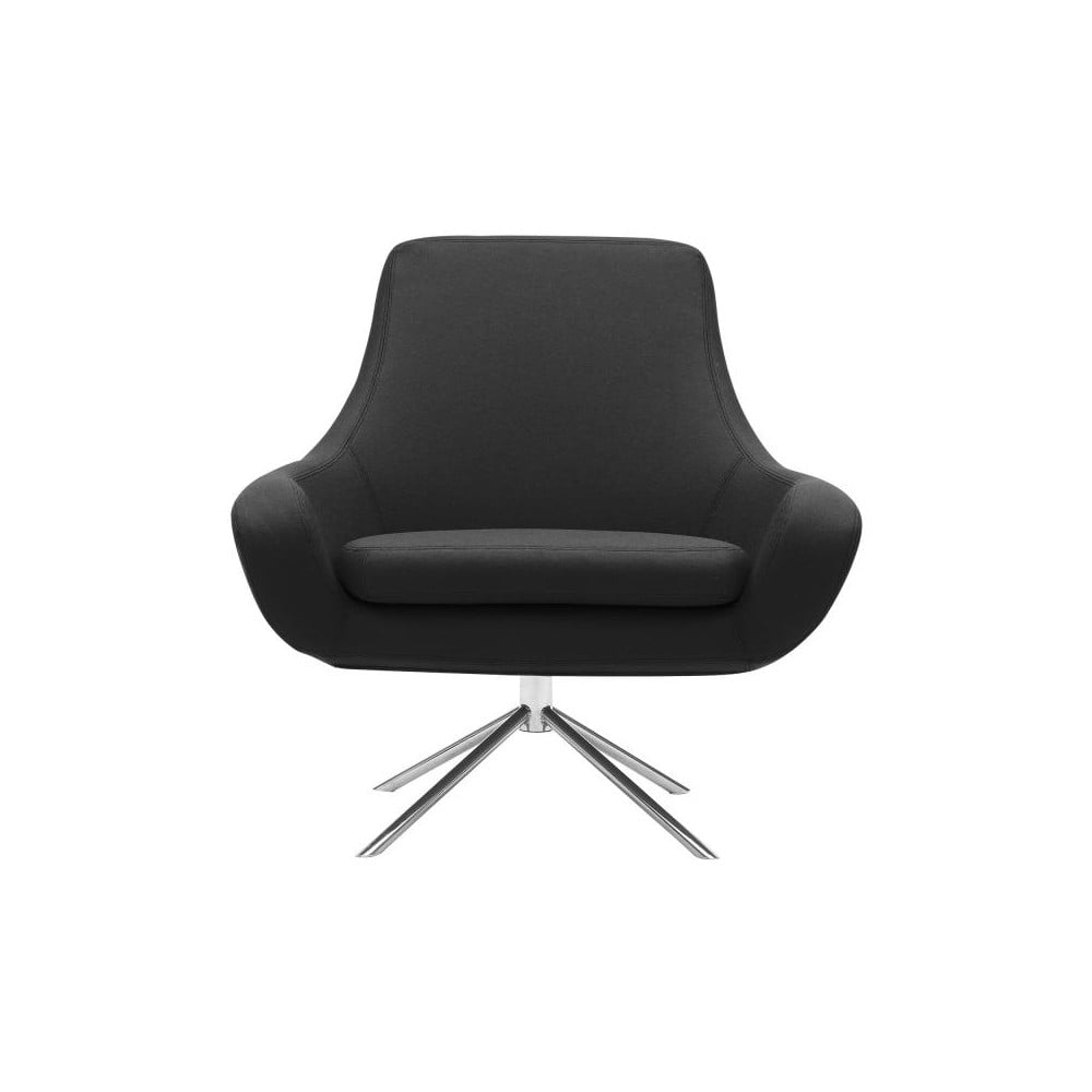 Antracytowy fotel obrotowy Softline Noomi Swivel