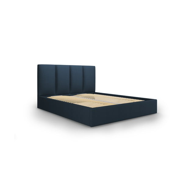Niebieskie łóżko dwuosobowe Mazzini Beds Juniper, 180x200 cm