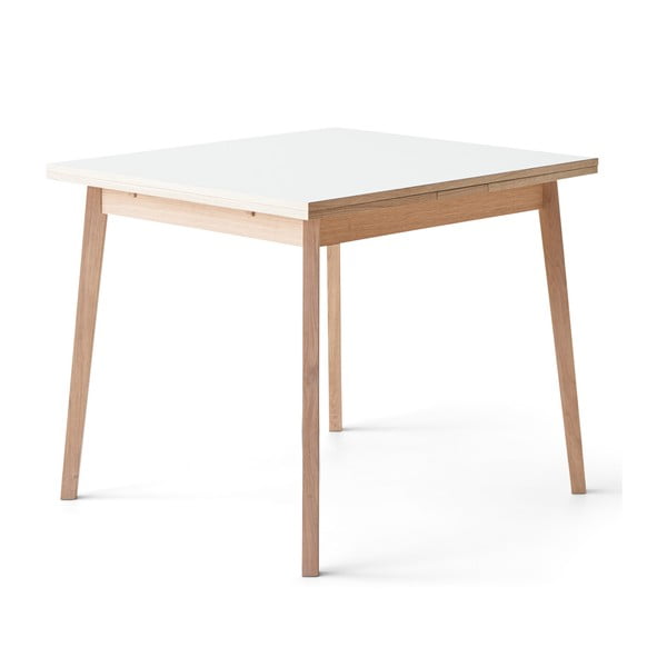 Rozkładany stół z białym blatem Hammel Single, 90x90 cm