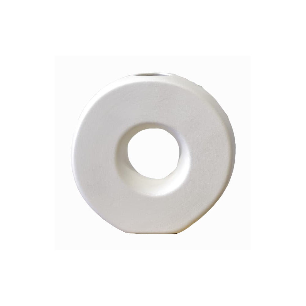 Biały ceramiczny wazon Rulina Donut