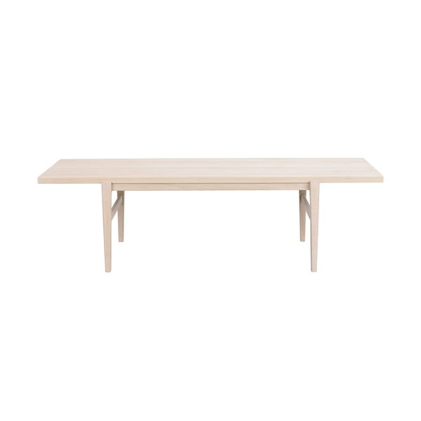 Jasny naturalny stolik z drewna dębowego Rowico Ness, 160x60 cm