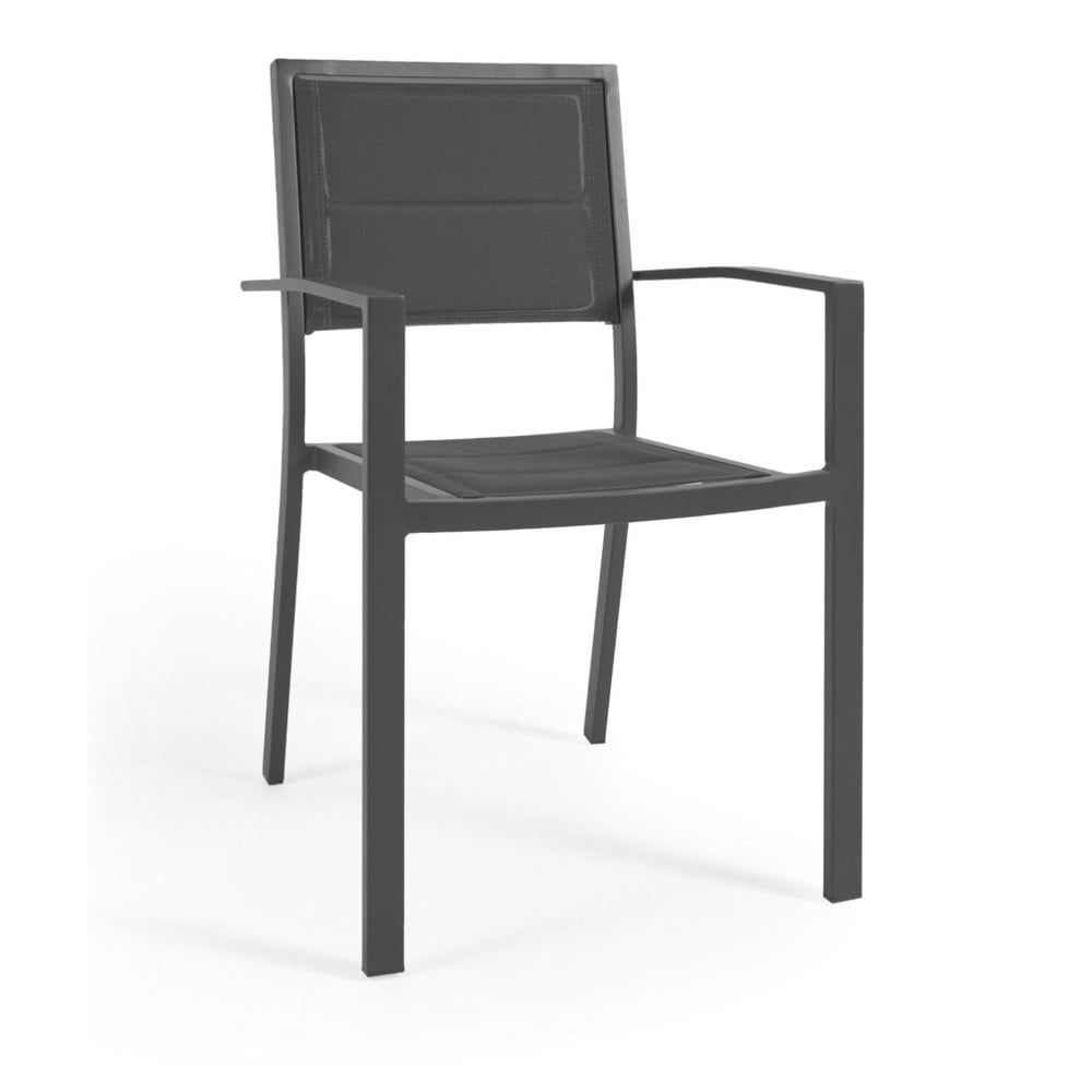 Szare aluminiowe krzesło zewnętrzne Kave Home Sirley