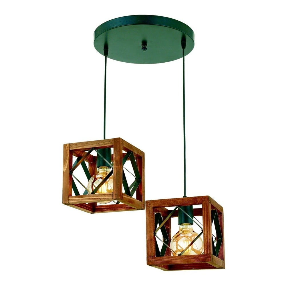 Lampa wisząca z drewna grabu Zikzak Tepsili