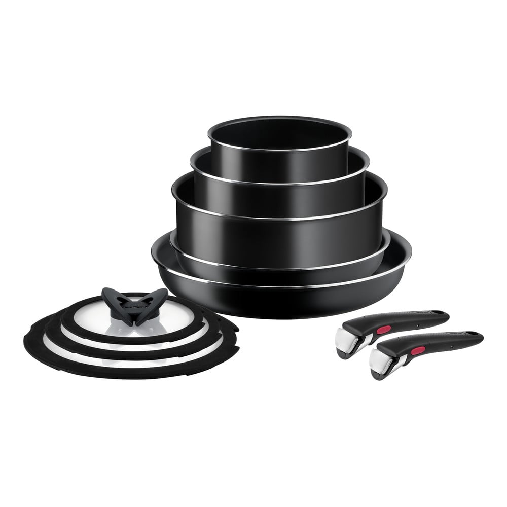 Zestaw garnków aluminiowych 10 el. Ingenio Easy Cook & Clean Black – Tefal