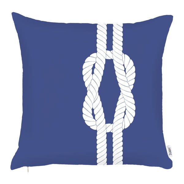 Niebieska poszewka na poduszkę Mike & Co. NEW YORK Knot, 43x43 cm