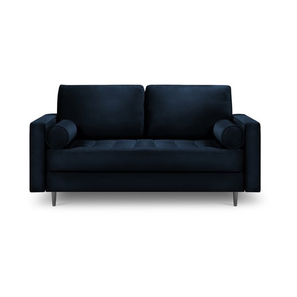 Niebieska aksamitna sofa Milo Casa Santo, 174 cm