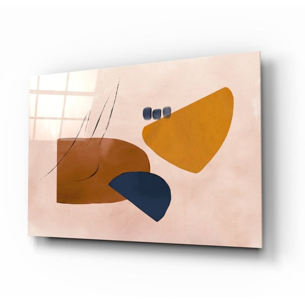 Szklany obraz Insigne Abstract Brown, 72x46 cm