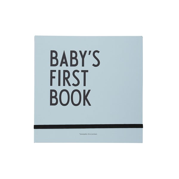 Niebieska pamiątkowa książeczka dziecięca Design Letters Baby's First Book