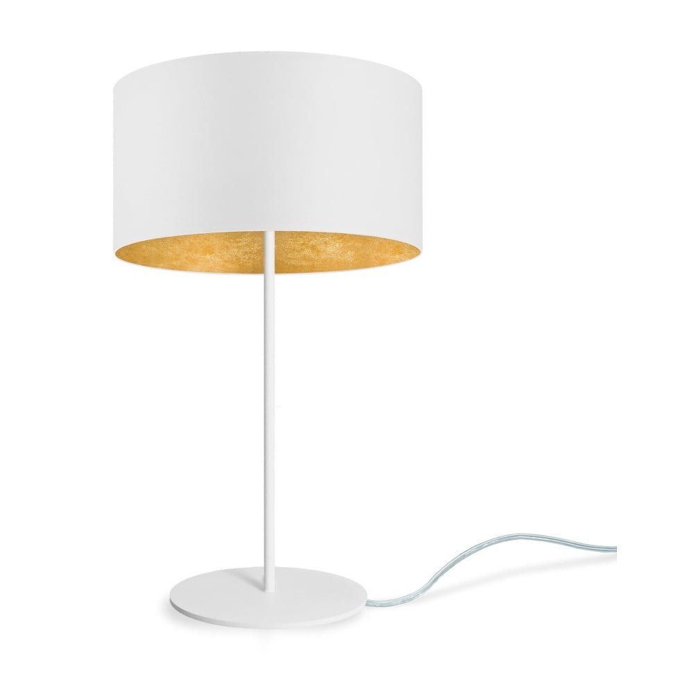 Biało-złota lampa stołowa Sotto Luce MIKA M 1T