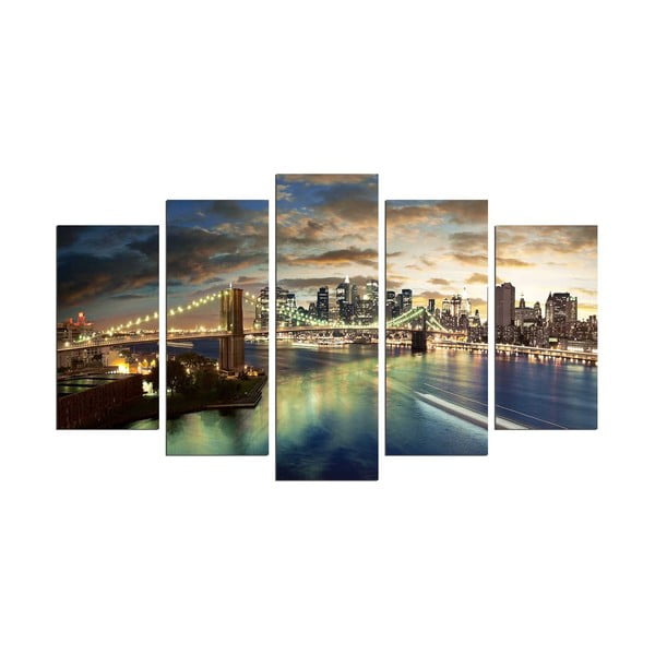 Obraz wieloczęściowy Bridge NYC, 110x60 cm