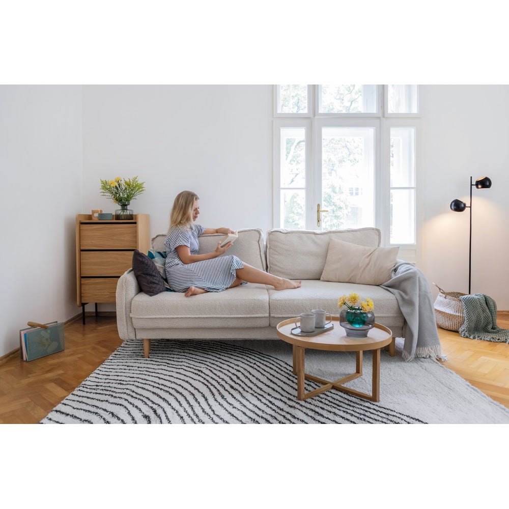 Zielona rozkładana sofa z materiału bouclé 215 cm Patti – Bonami Selection