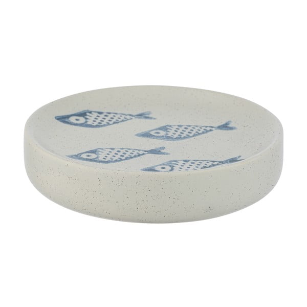 Biało-niebieska ceramiczna mydelniczka Wenko Aquamarin