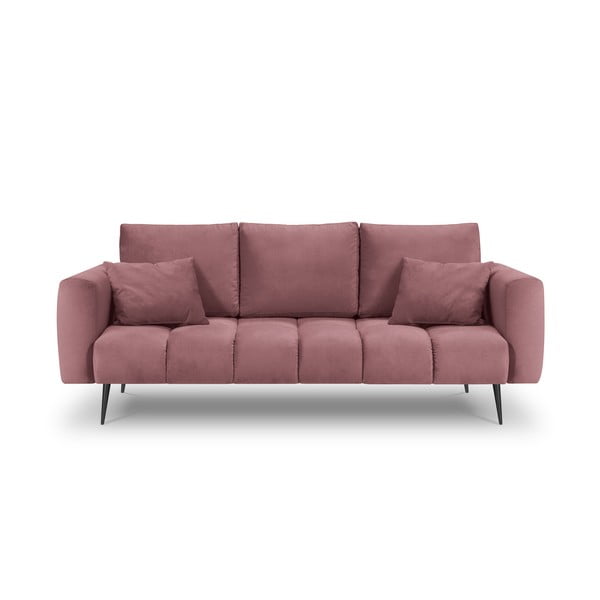 Różowa sofa z aksamitnym obiciem Interieurs 86 Octave