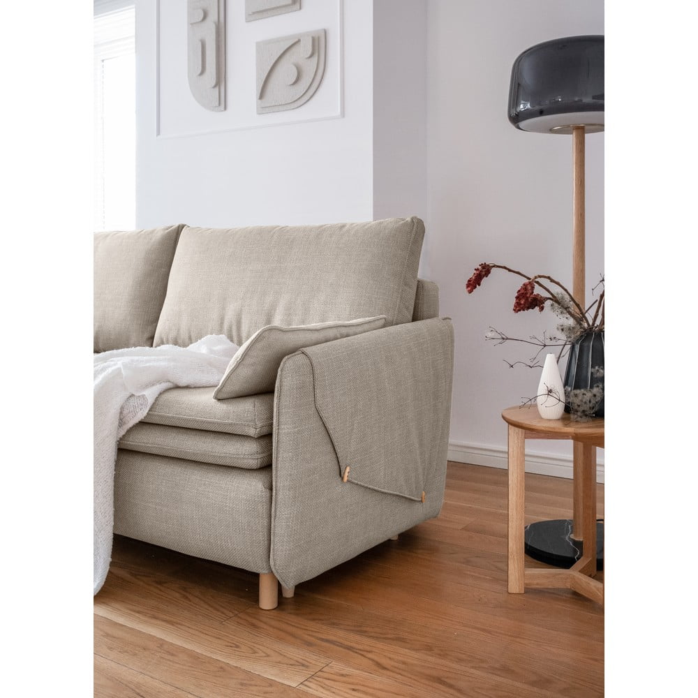 Beżowa rozkładana sofa 207 cm Simon – Miuform