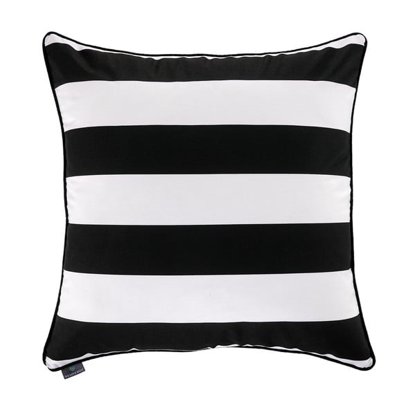 Czarno-biała poszewka na poduszkę WeLoveBeds Belts, 60x60 cm