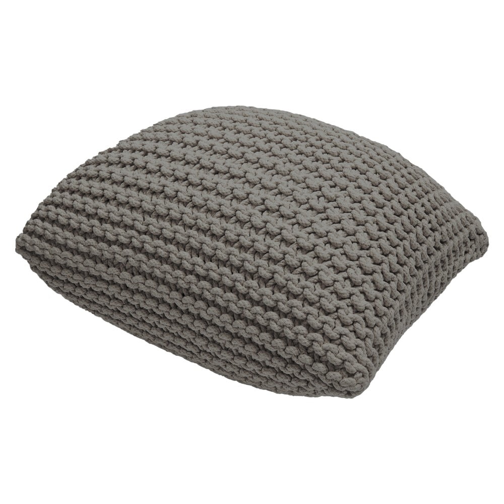Zdjęcia - Puf / sofa Szary puf w kształcie poduszki Bonami Essentials Knit
