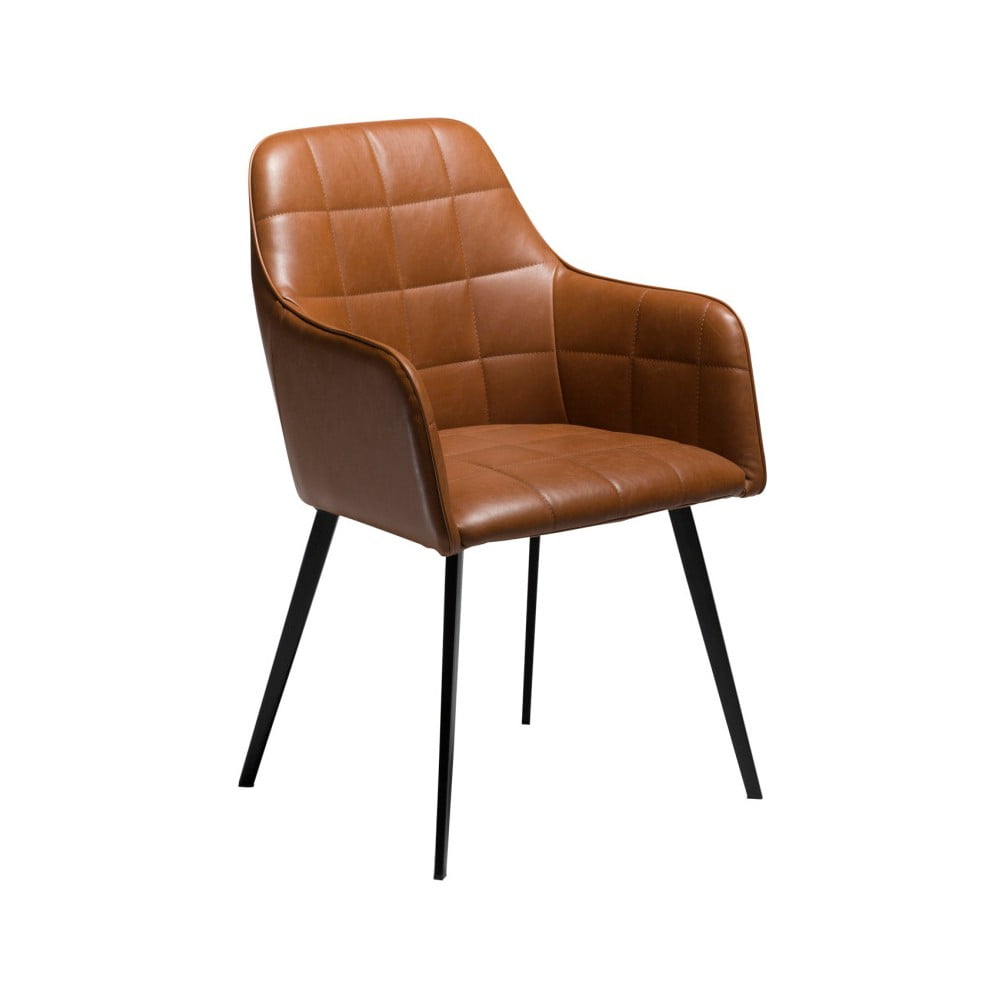 Brązowe krzesło ze skóry ekologicznej DAN-FORM Denmark Embrace Vintage