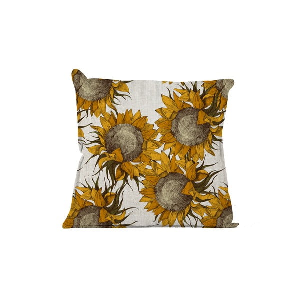 Beżowa poduszka z motywem słoneczników Really Nice Things Sunflower, 45x45 cm