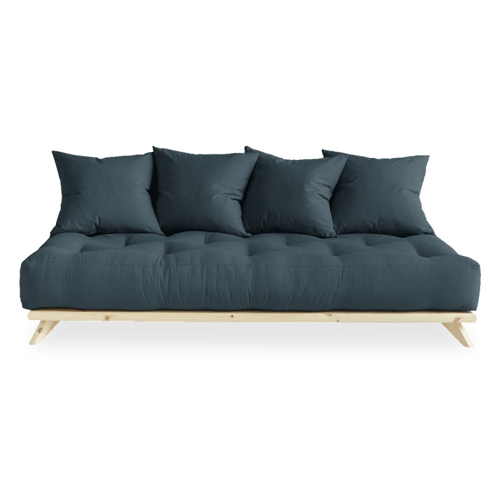 Sofa z niebieskim obiciem Karup Design Senza Natural/Petrol Blue