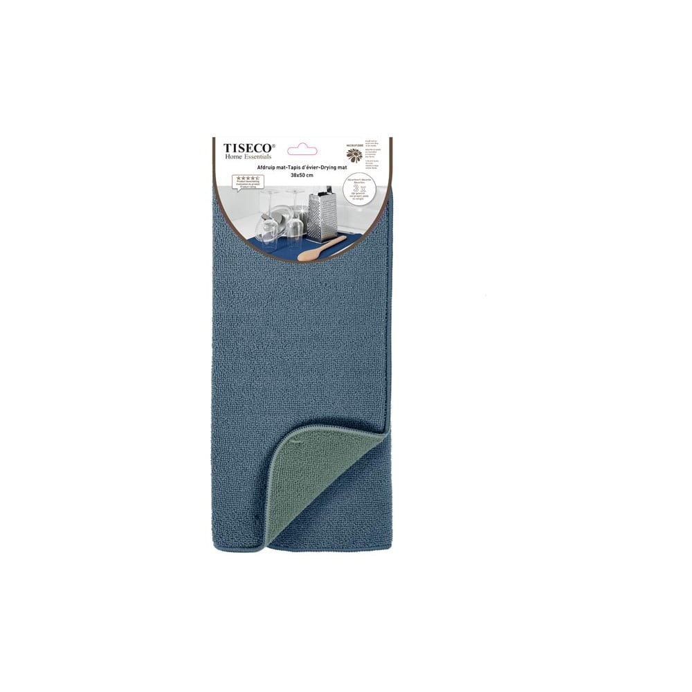 Niebieska podkładka na umyte naczynia Tiseco Home Studio, 50x38 cm