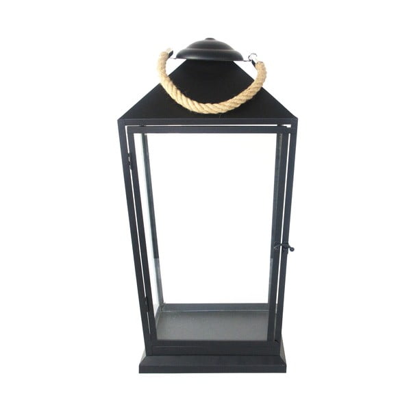Czarny lampion Esschert Design Classical, wys. 58 cm