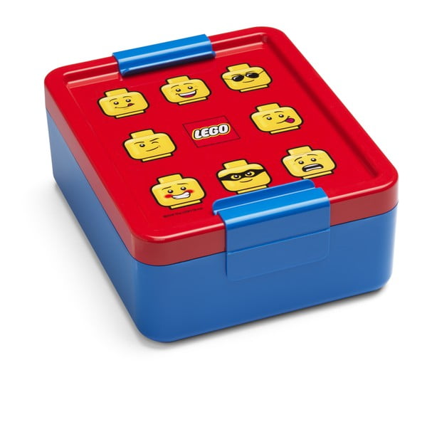 Niebieski pojemnik na przekąski z czerwonym wieczkiem LEGO® Iconic