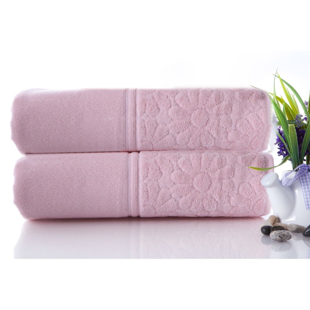 Zestaw 2 ręczników Samba Pink, 50x90 cm