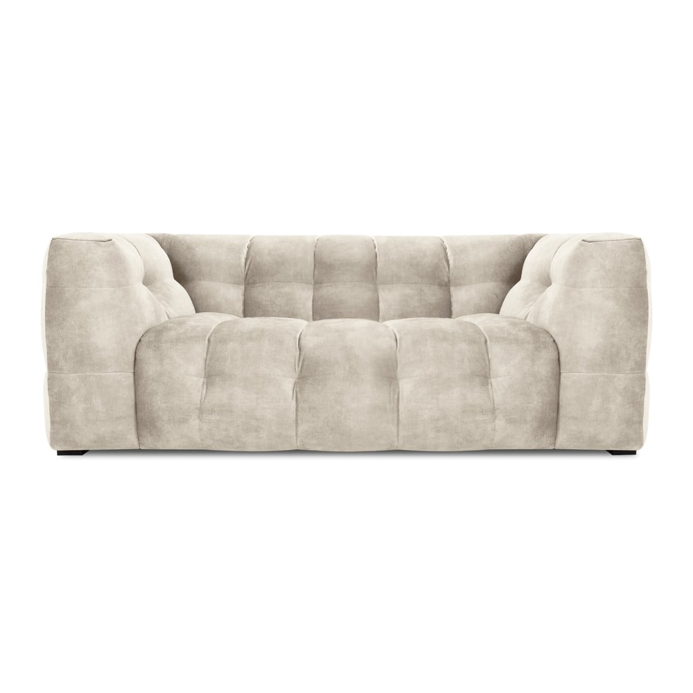 Beżowa aksamitna sofa Windsor & Co Sofas Vesta, 208 cm
