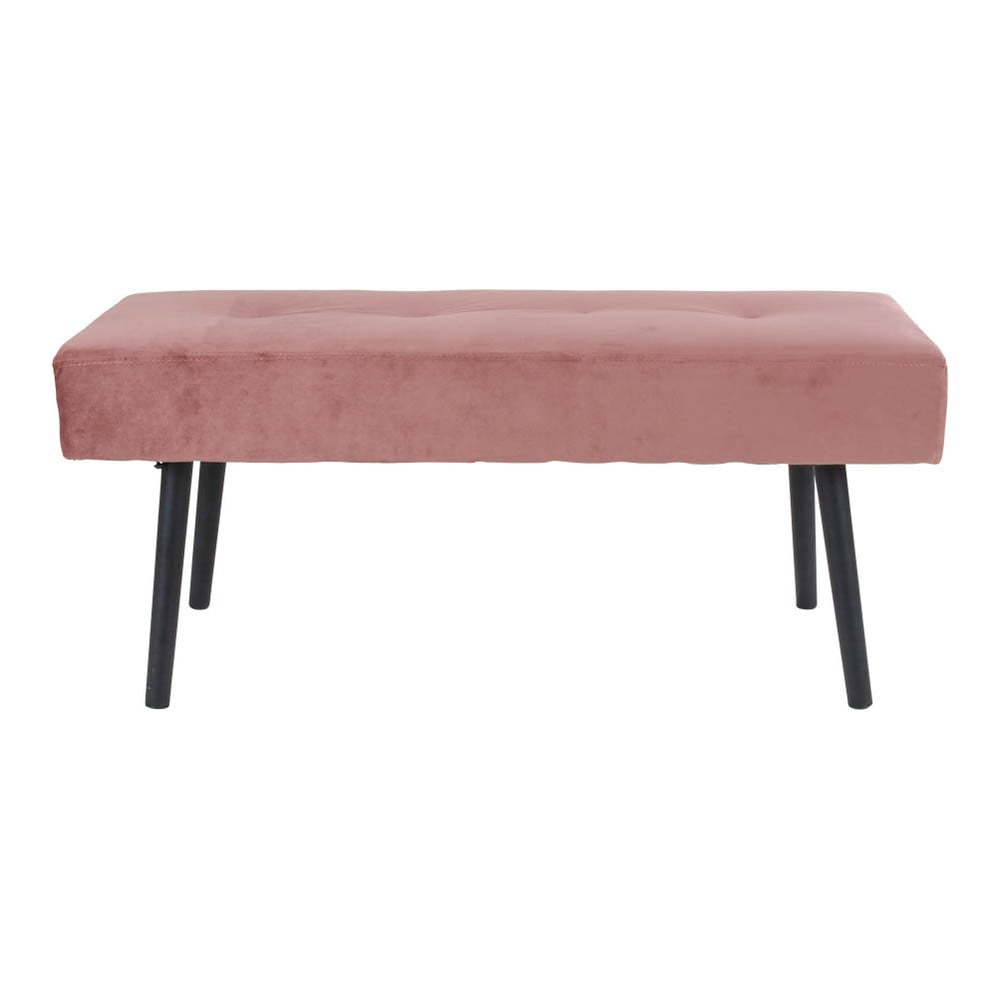 Różowa aksamitna ławka Bonami Essentials Skiby