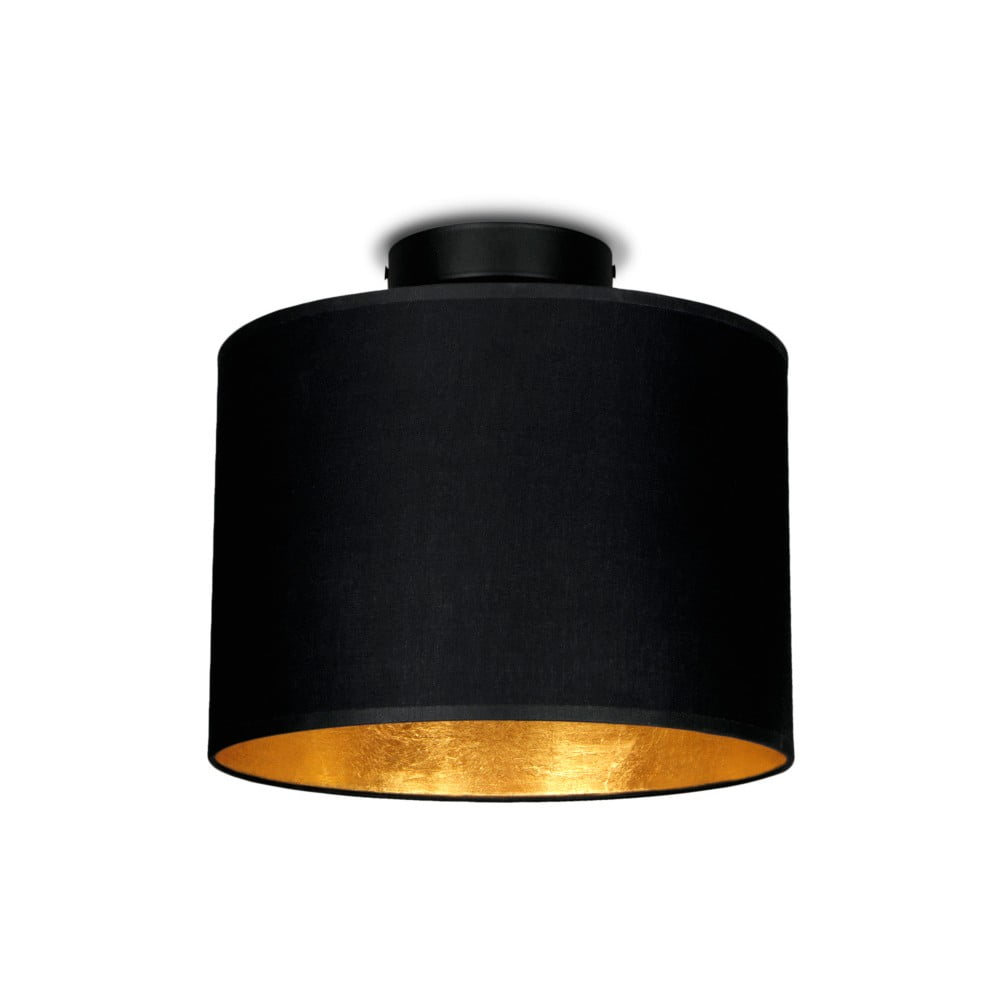 Czarna lampa sufitowa z elementami w kolorze złota Sotto Luce MIKA, ⌀ 25 cm