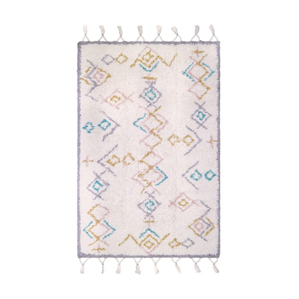 Kolorowy dywan wykonany ręcznie z bawełny Nattiot Milko, 100x160 cm