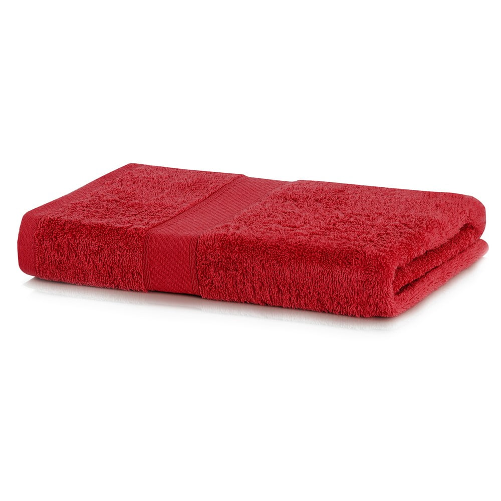 Czerwony ręcznik kąpielowy DecoKing Bamby Red, 70x140 cm