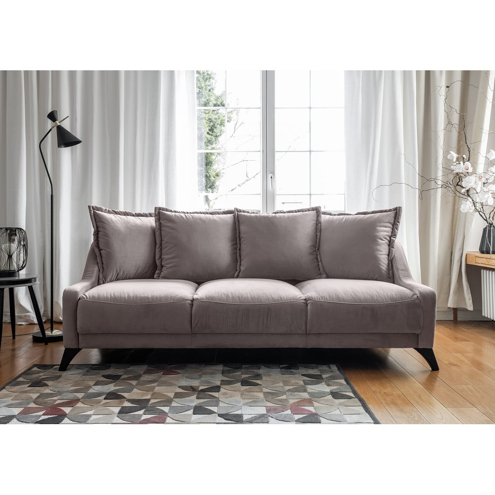 Beżowa aksamitna sofa Miuform Royal Rose