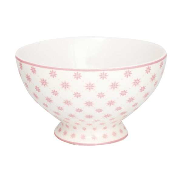 Różowa porcelanowa miska na zupę Green Gate Laurie, ø 15 cm