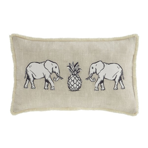 Beżowa poduszka Pineapple Elephant Tembo, 30x50 cm
