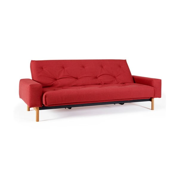 Czerwona sofa rozkładana Innovation Mimer