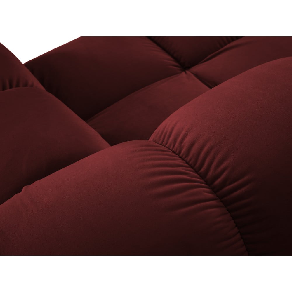 Czerwona aksamitna sofa 282 cm Bellis – Micadoni Home