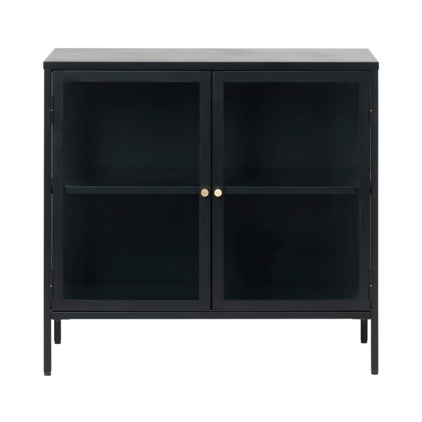 Czarna witryna Unique Furniture Carmel, dł. 90 cm