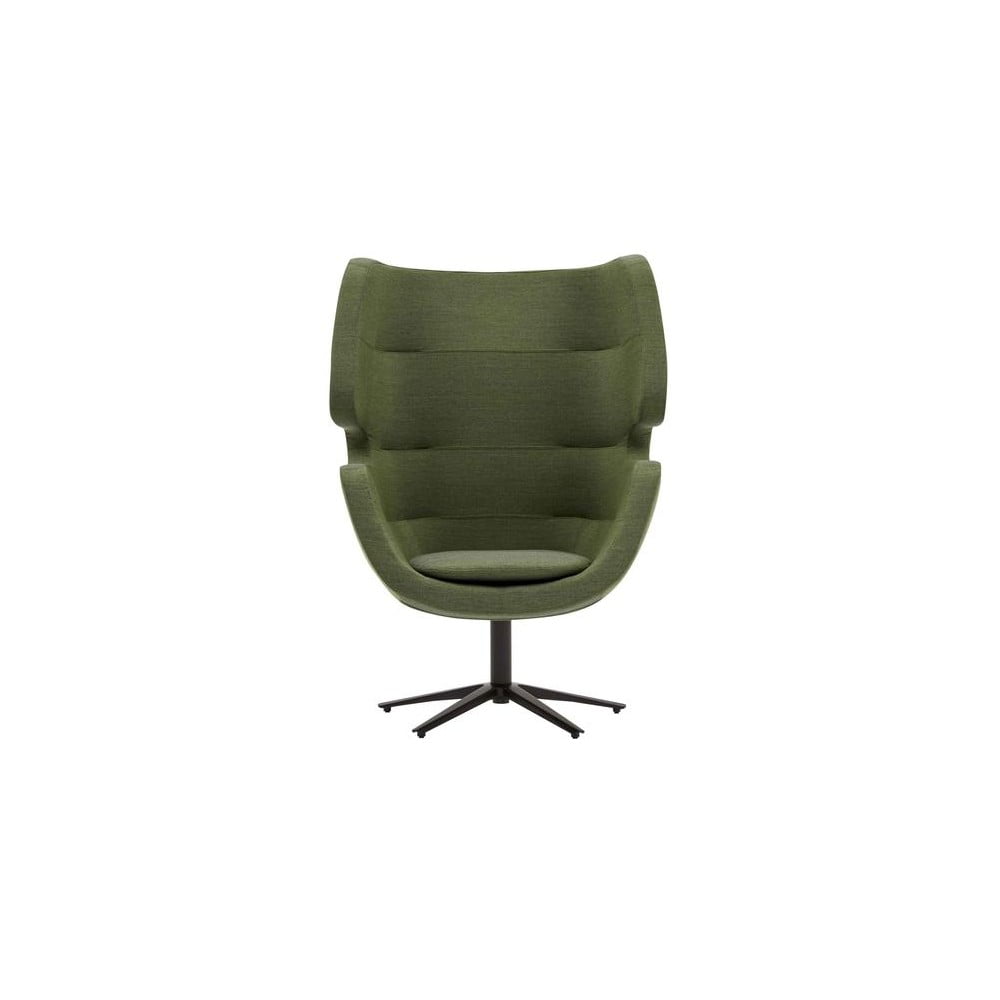 Ciemnozielony fotel obrotowy Softline Moai
