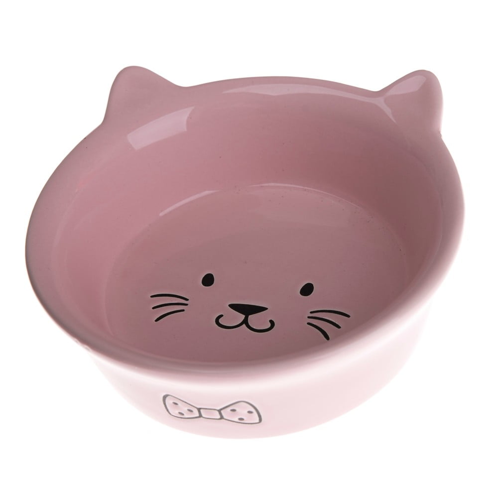 Różowa ceramiczna miska dla kota Dakls, ø 14 cm