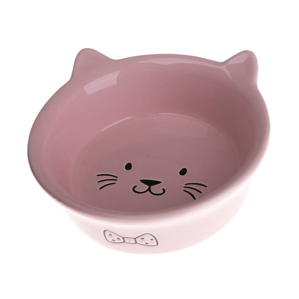 Różowa ceramiczna miska dla kota Dakls, ø 14 cm