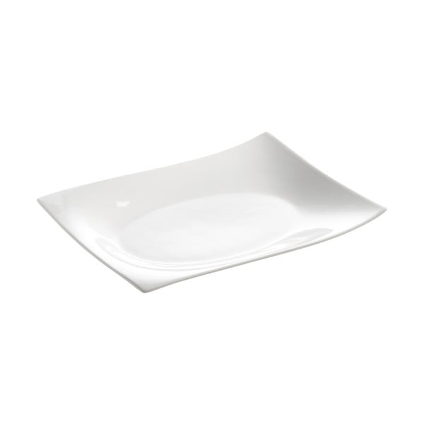 Biały porcelanowy talerz Maxwell & Williams Motion, 35x25,5 cm