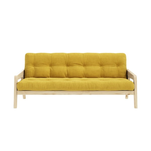 Sofa rozkładana ze sztruksową tapicerką Karup Design Grab Raw/Honey