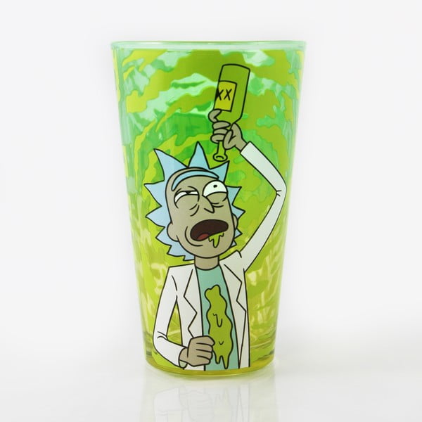 Zielona szklanka Big Mouth Inc. Rick & Morty Wrecked, 470 ml