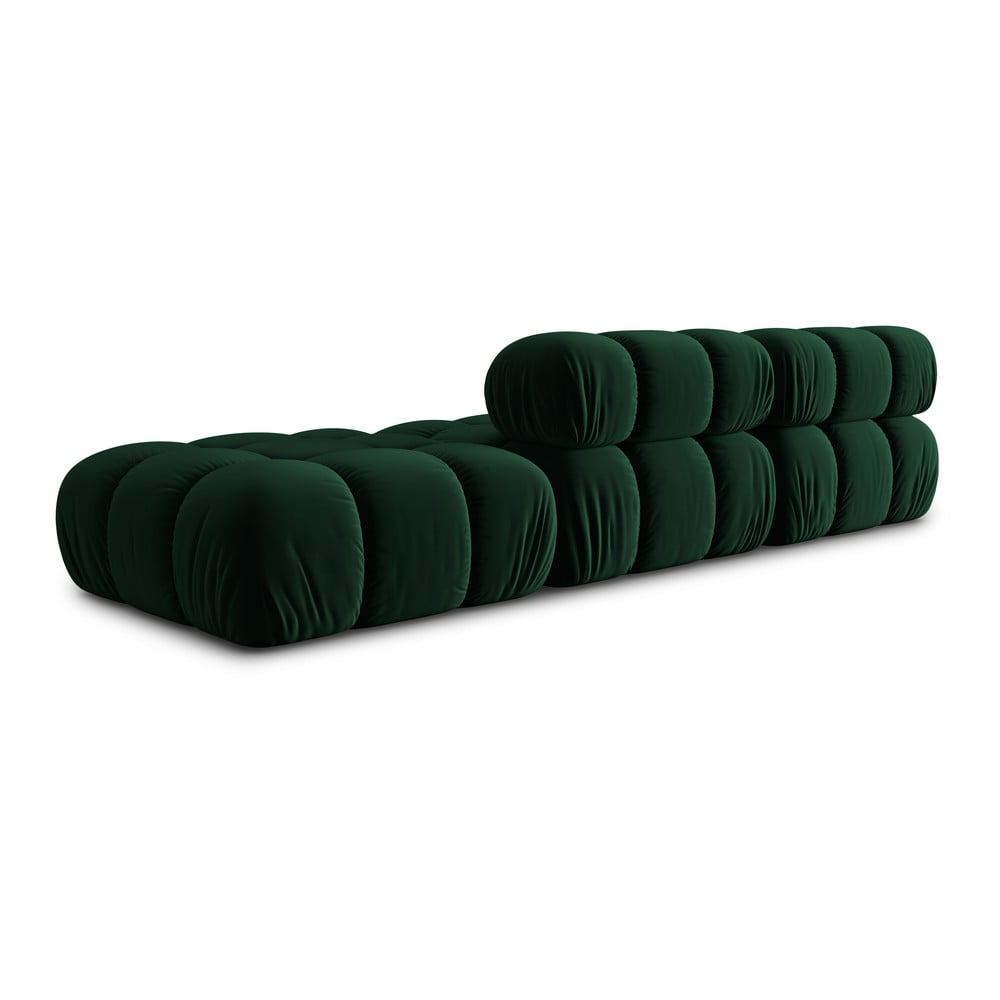 Zielona aksamitna sofa 282 cm Bellis – Micadoni Home