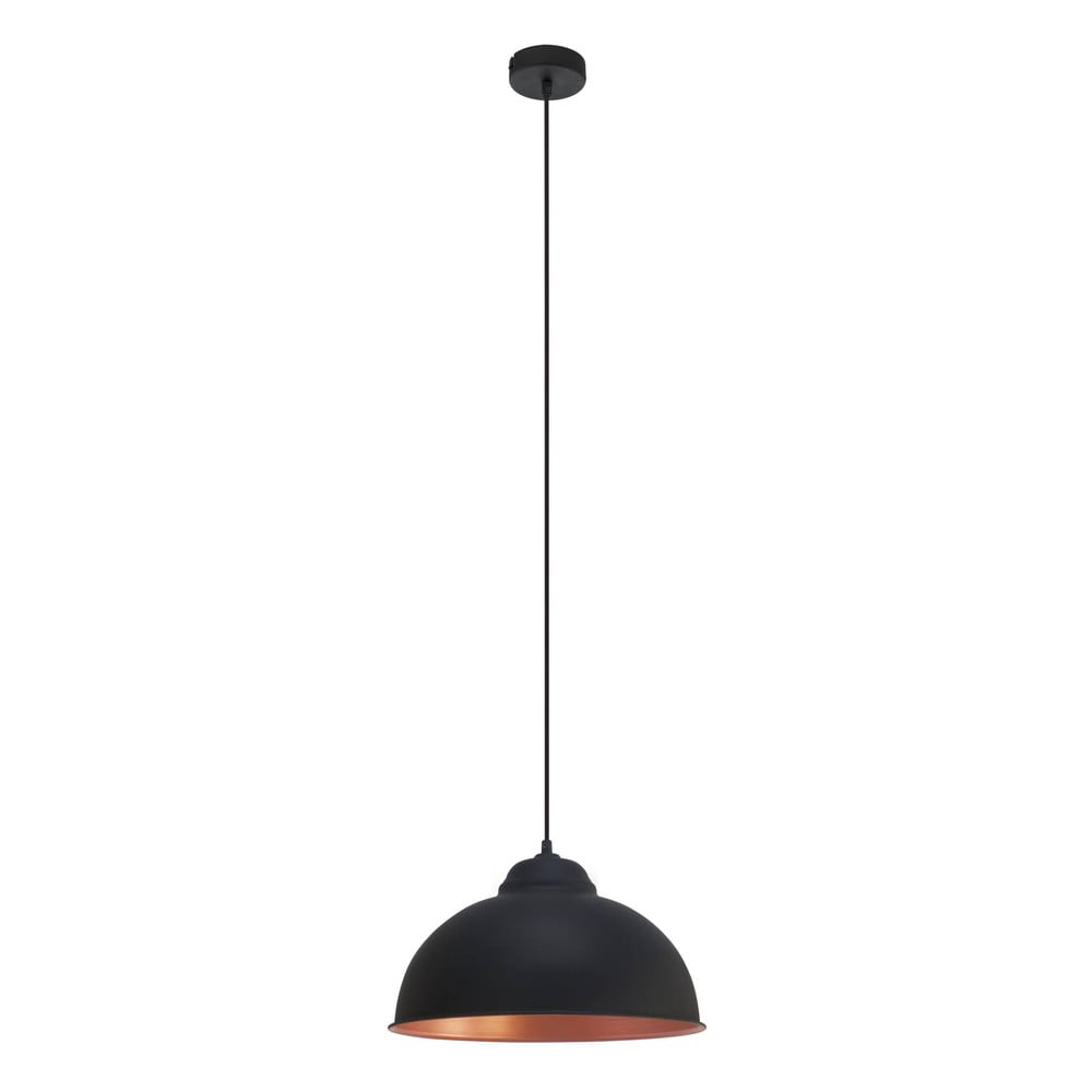 Zdjęcia - Żyrandol / lampa EGLO Czarno-brązowa lampa wisząca z metalowym kloszem ø 37 cm TRURO 2 –  brązowy,czarny 