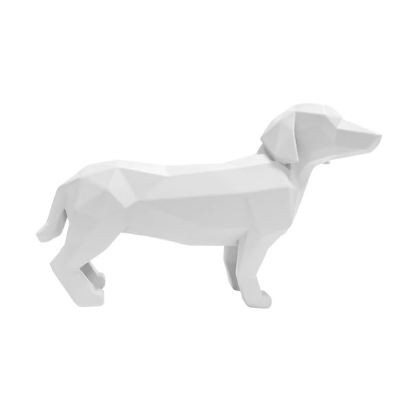 Matowa biała figurka PT LIVING Origami Standing Dog, wys. 20,8 cm