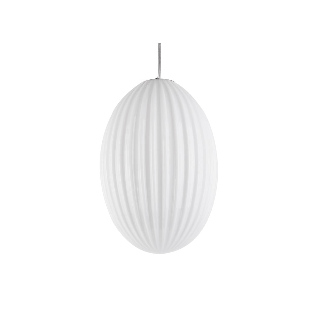 Biała szklana lampa wisząca Leitmotiv Smart, ø 30 cm