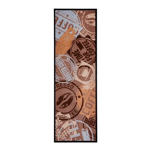 Brązowy chodnik Zala Living Coffee Stamp, 50x150 cm